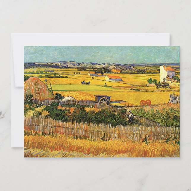 Carte Récolte à La Crau - van Gogh (Devant)