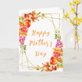 Carte Récolte d'automne Joyeuse fête des mères (Fleur jaune)