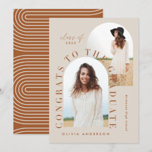 Carte Récolte géométrique de rouille moderne multi photo