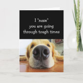 Carte Réconfortant pour les moments difficiles Mignon Dr (Devant)