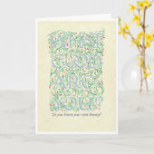 Carte Reconnaissance de l'amitié (Fleur jaune)