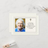 Carte Reconnaissance de sympathie avec photo (Devant/Arrière en situation)