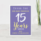 Carte Reconnaissance du prix Long Service (Devant)