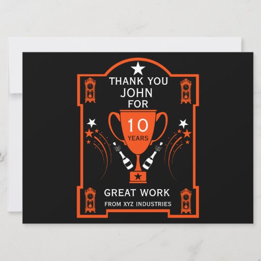 Carte Reconnaissance du service de longue durée (Devant)