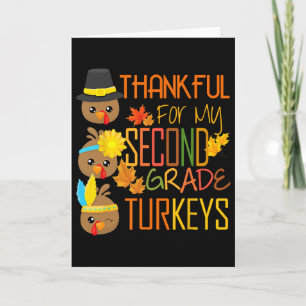 Carte Reconnaissant pour ma dinde de Thanksgiving de 2e 