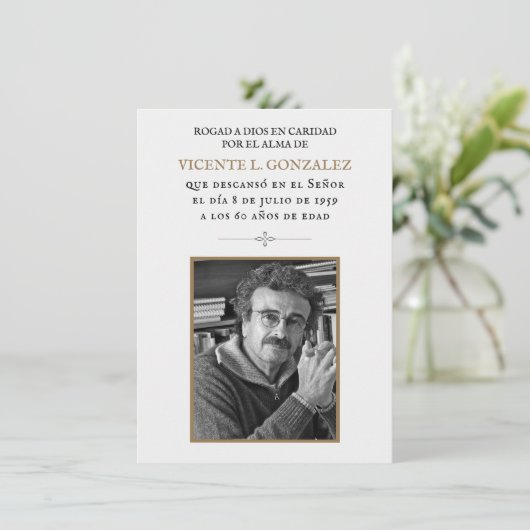 Carte Recordatorio (Debout devant)