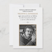 Carte Recordatorio (Devant)