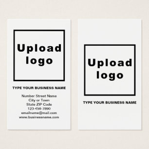 Carte Rectangle Portrait blanc Informations commer