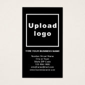 Carte Rectangle Portrait Noir Information d'affair (Devant)