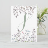 Carte recto-verso A Wildflower Wedding Table No. 8 (Debout devant)