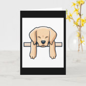 Carte Récupérateur Labrador (Fleur jaune)