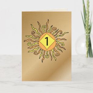 Carte Récupération 1 an soleil anniversaire