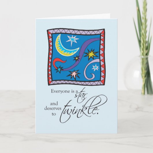 Carte Récupération Anniversaire Star Twinkle (Devant)