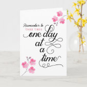 Carte Récupération chirurgicale, prenez ce jour après jo (Fleur jaune)