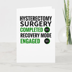 Carte Récupération de l'hystérectomie Chirurgie Uterus