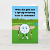 Carte Récupération des blessures de golf Humour Se tirer (Devant)