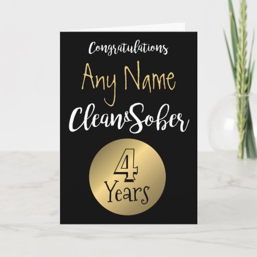 Carte Récupération propre et sobre 12 étapes anniversair (Devant)