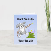 Carte Récupération rapide Collie sur Crutches (Devant)