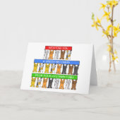 Carte Récupération Rapide De L'Hystérectomie Cute Cats (Fleur jaune)