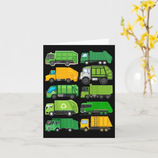 Carte Recyclage des déchets de déchets de camionnette An (Fleur jaune)