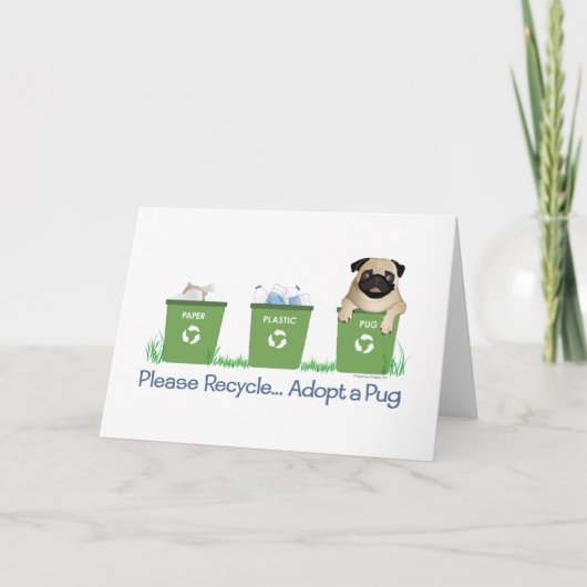 Carte Recycler, Adopter Un Carlin (Devant)