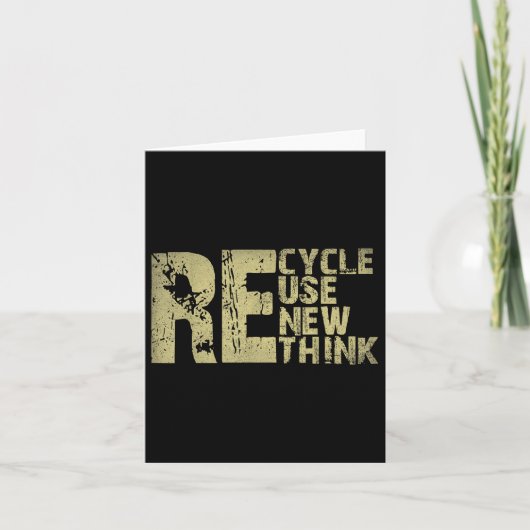 Carte Recycler réutiliser Renouveler l'environnement de (Devant)