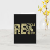 Carte Recycler réutiliser Renouveler l'environnement de (Fleur jaune)
