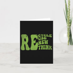 Carte Recycler Réutiliser Renouveler Repenser Rétro Groo