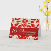 Carte Red 10th Anniversary Business Greeting (Fleur jaune)