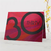 Carte Red 30 Dix Anniversaire (Fleur jaune)