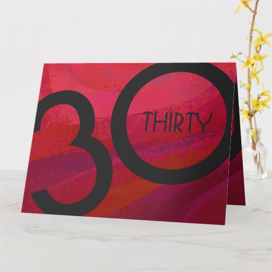 Carte Red 30 Dix Anniversaire (Fleur jaune)