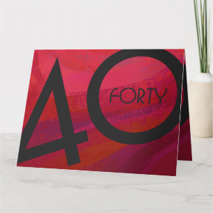 Carte Red 40 Dix Anniversaire