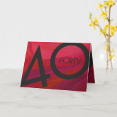 Carte Red 40 Dix Anniversaire (Fleur jaune)
