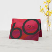 Carte Red 60 Dix Anniversaire (Fleur jaune)