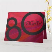 Carte Red 80 Dix Anniversaire (Fleur jaune)