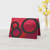 Carte Red 80 Dix Anniversaire (Fleur jaune)