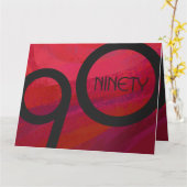 Carte Red 90 Dix Anniversaire (Fleur jaune)
