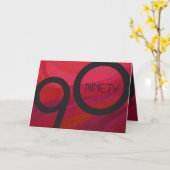 Carte Red 90 Dix Anniversaire (Fleur jaune)