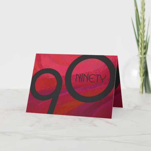 Carte Red 90 Dix Anniversaire (Devant)