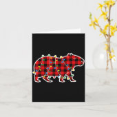 Carte Red And Black Buffalo Plaid Capybara Christmas Lig (Fleur jaune)