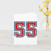 Carte Red And Blue Srts Number 55 Jersey Uniform Player  (Fleur jaune)