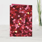 Carte Red and Pink Hearts Confetti Happy Valentine's Day (Dos)