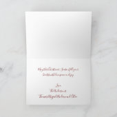 Carte Red Believe Snowflakes Stars Calligraphy Holiday (Intérieur)