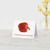 Carte Red Bell Pepper Bright Photo sur (Fleur jaune)