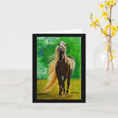 Carte Red Black Horses Horseback équitation Amateurs de  (Fleur jaune)