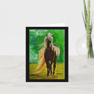 Carte Red Black Horses Horseback équitation Amateurs de