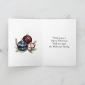 Carte Red Blue Cream Country Christmas Ornaments (Intérieur)