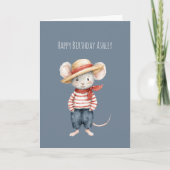 Carte Red Blue Jeans Mouse Birthday (Devant)