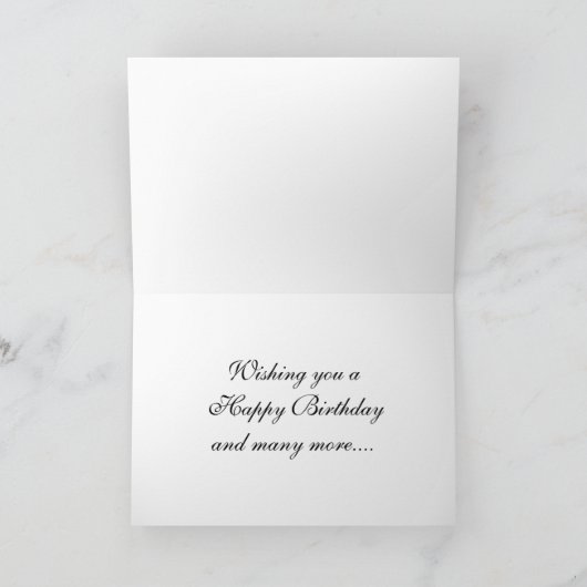 Carte Red Bow Design sur Black Happy Birthday Card (Intérieur)