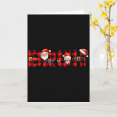Carte Red Buffalo Plaid Bruh Christmas Xmas Pajamas Boys (Fleur jaune)